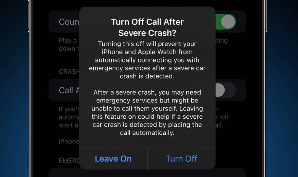 铜梁苹果14维修分享 iPhone 14 和 Apple Watch 上关闭崩溃检测 