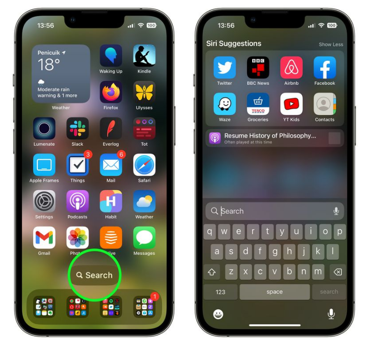 铜梁苹果手机维修分享升级到 iOS 16 后，如何删除主屏幕上的搜索按钮 